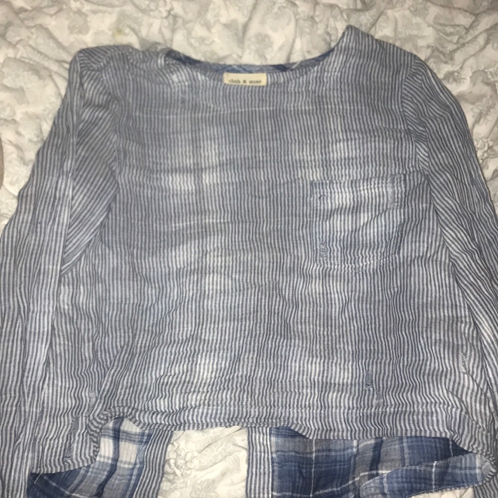 Cloth & Stone backless long sleeve shirt